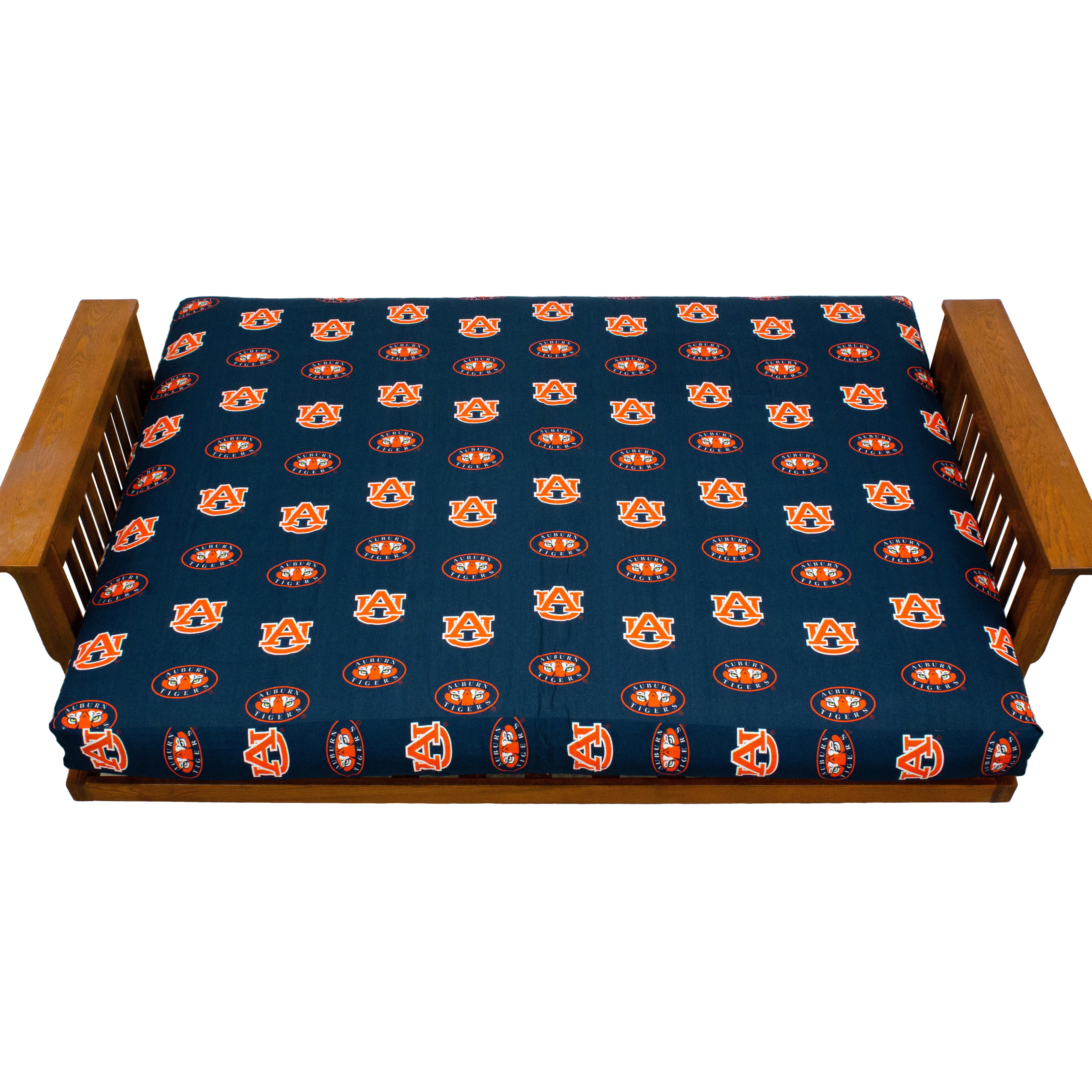Auburn Tigers Futon Cover - Full size fits 6 and 8 inch mats