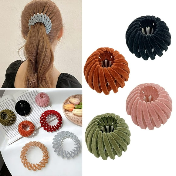 Hair, Birdnest Magic Hair Clip, Hair Holder, Bird Nest Magic Hair Clip for Women and Girls (4pc-Color C)