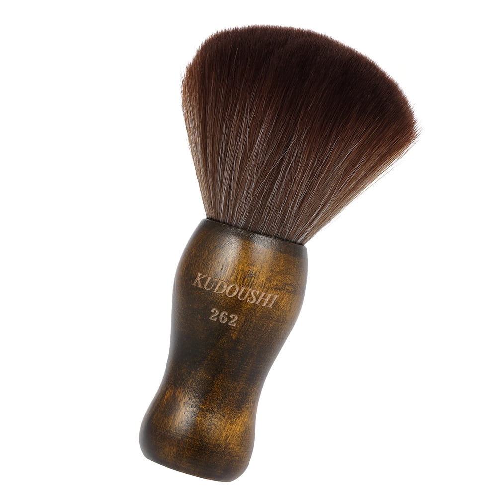 KUDOUSHI Largr Hair Cutting Neck Duster Brush Professional Barber Natural Fiber Wooden Handle Cutting Kits Salon Hair Removal Brush Broken Hairbrush
