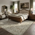 thumbnail image 4 of Lahome Washable 8'x10' Area Rug, Beige Vintage Floral Rugs for Living Room, Non-Slip Soft Low Pile Farmhouse Botanical Carpet with Birds for Bedroom Dining Room Office Decor, Neutral Beige, 4 of 12