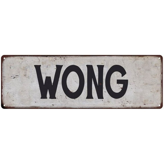 WONG Vintage Look Rustic Chic Metal Sign 6x18 106180036052