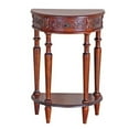 thumbnail image 1 of Bowery Hill Table Console Demi-Lune en Double Teinture Noyer, 1 of 2