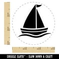 thumbnail image 2 of Sailing Sailboat Self-Inking Rubber Stamp Ink Stamper - Orange Ink - Small 3/4 Inch, 2 of 7
