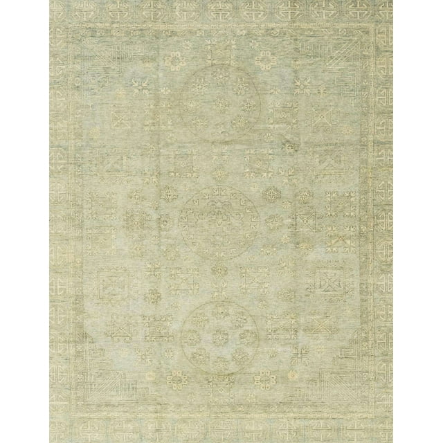 Ahgly Company Tapis d'Intérieur Rectangulaire Abstrait Kaki Foncé Vert Abstrait, 8 Pieds x 10 Pieds