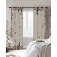 thumbnail image 2 of Spring Floral Birds Blackout Curtains for Bedroom 45 Inch Length 2 Panels Set, Butterflies Daisy Farmhouse Flowers Thermal Insulated Energy Saving Window Treatment Curtains Blackout Drapes 52"x45", 2 of 8