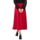 thumbnail image 3 of Falda Maxi de Satén para Mujeres Inspire Chic, Cintura Alta, A-Line, Formal, de Noche, Estilo Sirena, XL, Rojo Oscuro, 3 of 6