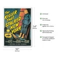 thumbnail image 2 of The Killer That Stalked New York - Starring Evelyn Keyes - Vintage Film Noir Movie Poster c.1950 - Master Art Print 10in x 14in, 2 of 4
