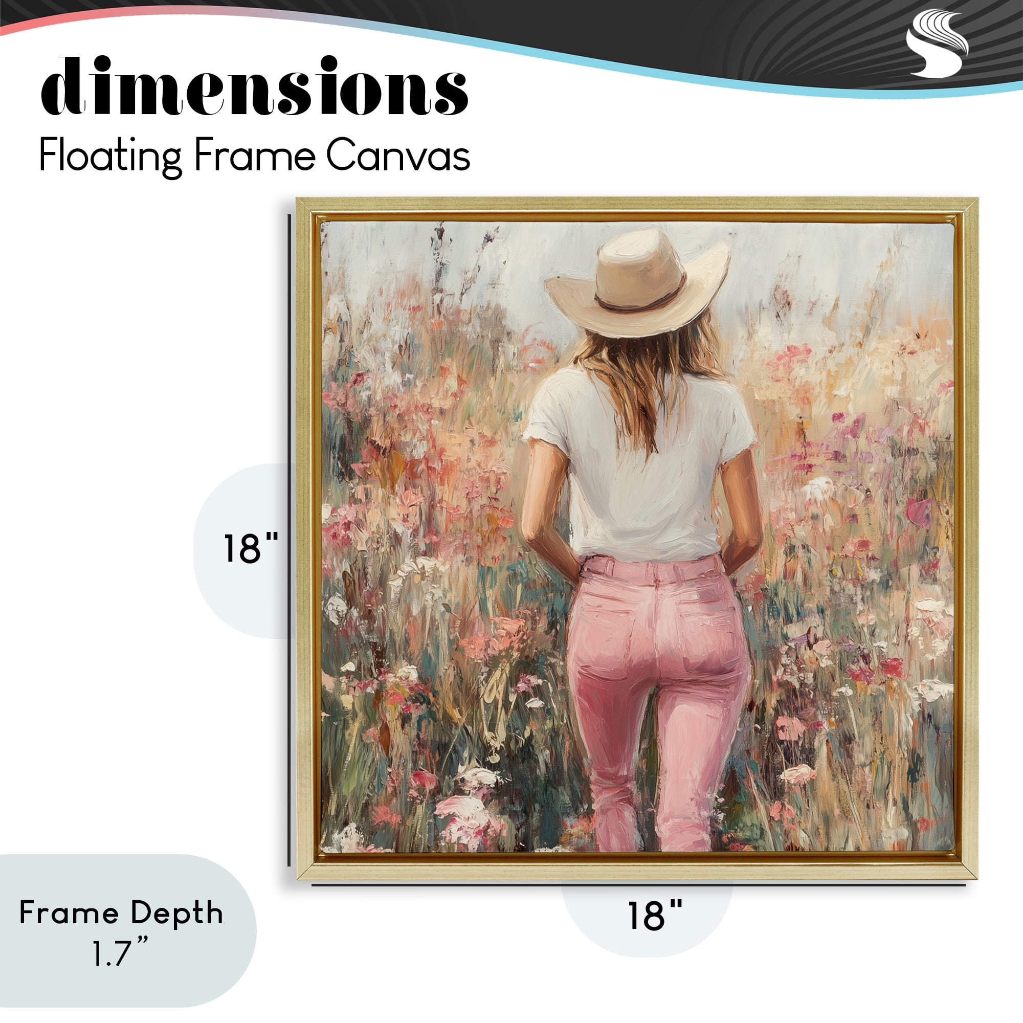 Stupell Industries Moment Of Peace Gold Framed Floater Canvas Wall Art, design by Heidi Kuntz