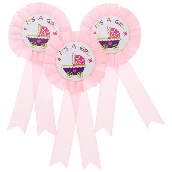 OUNONA Set of 10 Baby Shower Tinplate Badges, Gender Reveal Party Decorations and Favors for Baby Shower Celebration
