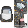 thumbnail image 4 of Excavator and Car Black Pattern 17" School Backpacks for Teens,Waterproof Oxford Fabric,S-Shape Padded Straps for School,Travel,Hiking,Camping, 4 of 6