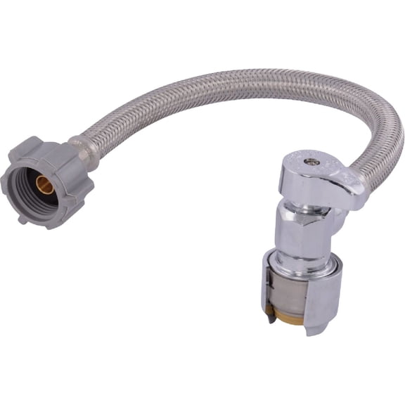 SharkBite 1/2 PTC x 7/8 Brass Quarter Turn Angle Stop Valve
