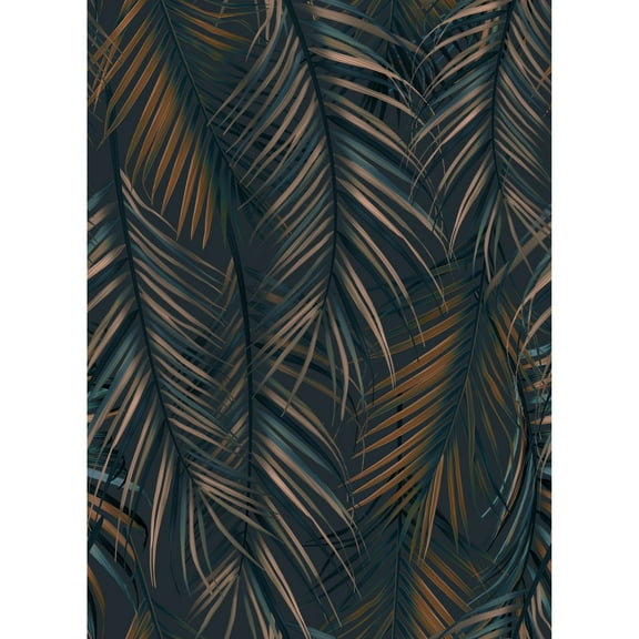 MuralsPrint Hawaiian style Fashion Leaves , Removable Wallpaper - 10'ft H x 24''inch W