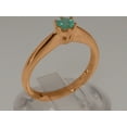 thumbnail image 2 of LBG British Made 18k Rose Gold Natural Emerald Womens Engagement Ring - 33 size options - Size 9.5, 2 of 7