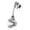 Argent, variante sur Tnarru Porte- Pommeau de Douche à Main Base de Pommeau de Douche Réglable Angle Salle de Bain Universel Pommeau de Douche Support d'Aspiration pour les Toilettes à la Maison Noir