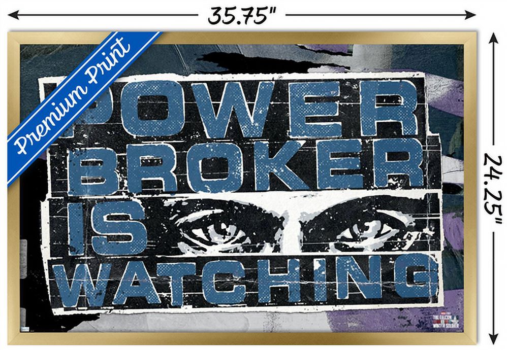 Marvel Falcon and Winter Soldier - Power Broker Watching 1 Wall Poster, 22.375" x 34", Framed