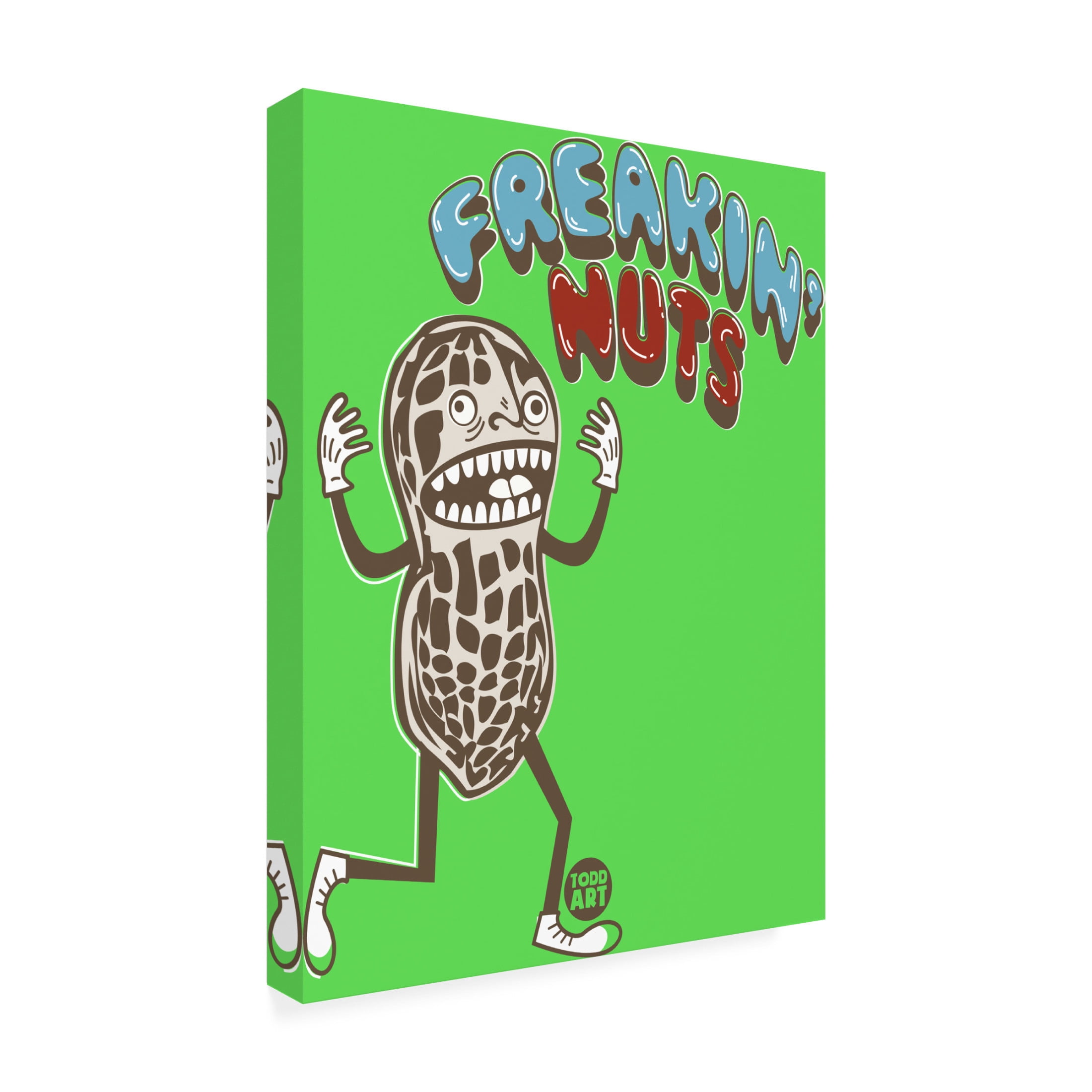 Canvas Wall Art - toddart 'Freakin Nuts Nut' Wall Art for Living Room, Bedroom, or Office Décor by Trademark Fine Art - 35 x 47 Inches
