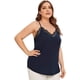 thumbnail image 4 of Camiseta sin mangas con cuello en V para mujer con tirantes finos y encaje Xemadio LRWJ117-4, 4 of 6