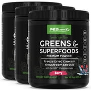Greens & Superfoods Powder – Freeze-Dried Greens, Wheatgrass Juice & Mushroom Extract Blend