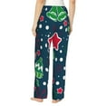 thumbnail image 3 of Disketp Christmas Print Women'S Comfy Pajama Pants Casual Drawstring Palazzo Lounge Wide Leg Pants, 3 of 9