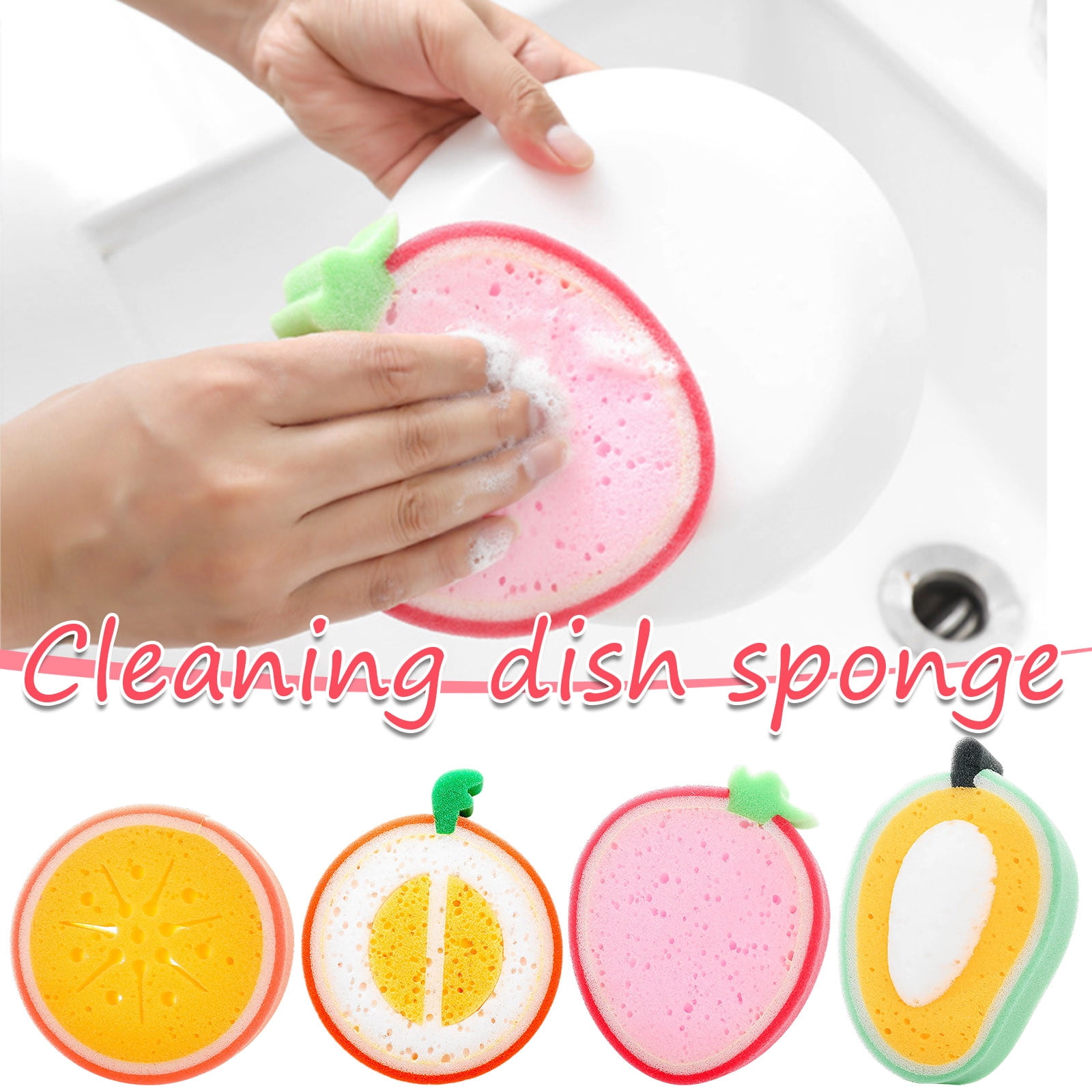 Sentmoon Dish Sponges Scrub Sponges Multifunctional Household Kitchen Sponge Efficient Clean Dish Cloth Strong Cleaning Sponge