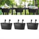 thumbnail image 2 of Macetas Colgantes, Macetas de Pared de Hierro Metálico para Barandilla, Balcón, Jardín, Decoración del Hogar (Negro) 3 Piezas, 2 of 5