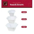 thumbnail image 6 of [10 Pack - 15 oz] Plastic Serving Bowls Square White Disposable Reusable Plastic Snack Bowls - Posh Setting, 6 of 6
