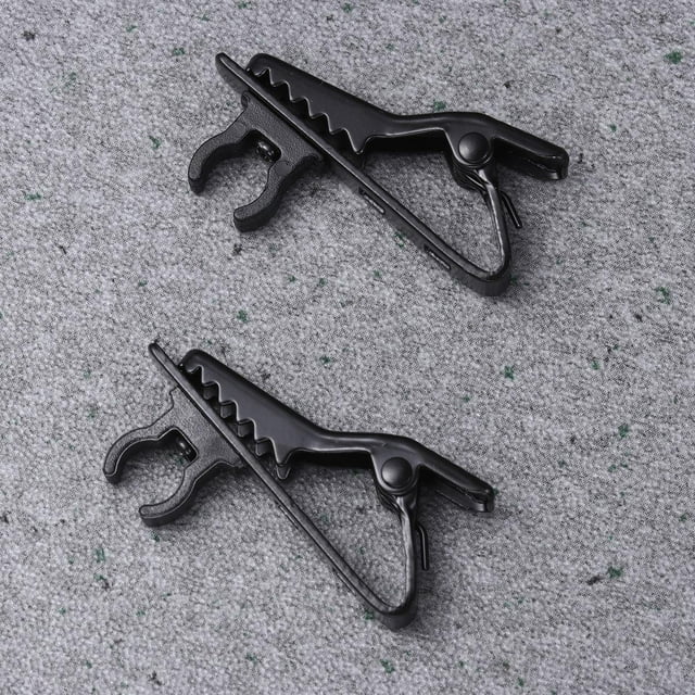 LRXIYODE 10 Pcs Pince à Micro en Fer Noir pour Spectacles de Karaoké en Ligne