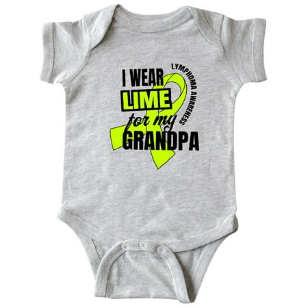 

Inktastic I Wear Lime For My Grandpa Lymphoma Awareness Gift Baby Boy or Baby Girl Bodysuit