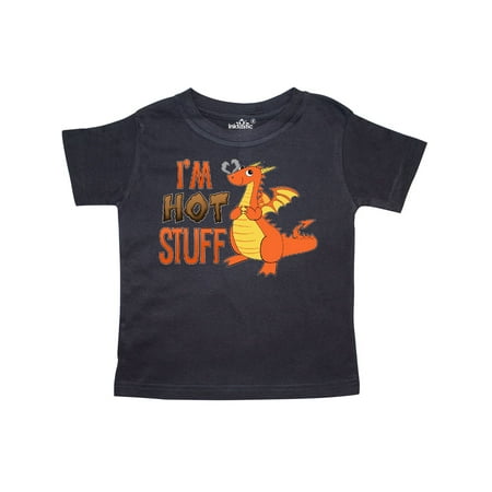 

Inktastic I m Hot Stuff- cute dragon Gift Toddler Boy or Toddler Girl T-Shirt