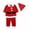Red, variant on Byoo Christmas Toddler Boys Flannel Outfit Sets Santa Peter Pan Collar Jacket Pants Hat 3pc Set Xmas Warm Comfy Outfits for Kid