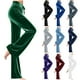 thumbnail image 1 of RKSTN Women's Plus Size Velvet Pants Drawstring Slim Fits Straight Leg Sport Pants Womens Casual Solid Oversized Velour Loose Soft Comfy Wide Leg No Pocket Athletic Jogger Pants Trousers, 1 of 8