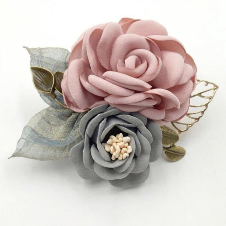 silk flower brooch for dress Amazon.com: Dainty Satin Fabric Rose Flower Brooches 7.5in Extra Large Big Camellia Flower Brooches Lapel Pins for Women Wedding Party Dance Dress Clothes Accessories(Beige): Clothing, Shoes & Jewelry