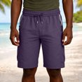 thumbnail image 2 of Plus Size Men’s Casual Sports Shorts With Zipper Pocket, Nylon Spandex Quick Dry, Joggers, Workout Shorts, Elastic Waist Drawstring Straight Leg, Breathable Lightweight, Gym, 2 of 9