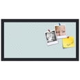 thumbnail image 2 of PinPix 24x12 Custom Cork Bulletin Board Lattice Lt Blue Poster Board Has a Fabric Style Canvas Finish, Framed in Lattice Lt Blue, by ArtToFrames (PinPix-1826), 2 of 5