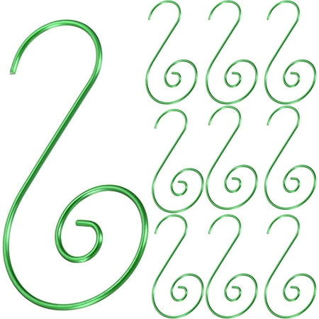 

120PCS Christmas Ornament Hooks Christmas Tree S-Hooks Ornament Hanger Metal Wire Hanging Hook for Christmas Tree Christmas Balls Party Decorations (Green)