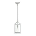 thumbnail image 5 of White with Polished Nickel Accents One Light Pendant from the Carlton Collection, 5 of 6