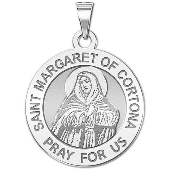 Picturesongold.Com Saint Margaret of Cortona Religious Necklace Pendants Adult- 2/3" Sterling Silver
