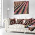 thumbnail image 2 of Designart Beautiful Field of Red Tulip Flowers - Landscape Printed Throw Pillow - 18x18, 2 of 4