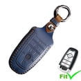 thumbnail image 3 of Housse de Clé en Cuir Crazy Horse Premium pour Ford Touches Intelligentes à 5 Boutons - Compatible avec Fusion, Explorer, Edge, Mustang, Raptor, F-150/F-250/F-350/F-450/F-550 (2017-2024) - Protection 360°, 3 of 7