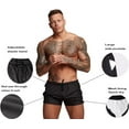 thumbnail image 3 of Mens Swim Trunks Quick Dry Swimwear Zipper Pockets, Swim Shorts with Mesh Lining, Black, 3 of 7