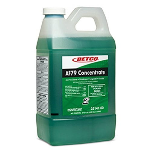 Betco AF79 Acid Free Bathroom Cleaner Concentrate - 4/CS, 2 Liter - Ocean Breeze, Green - 3314700