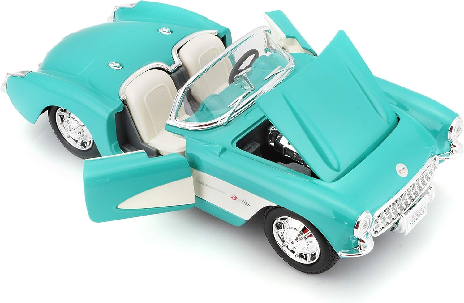 Maisto 1:24 Scale 1957 Chevrolet Corvette, Turquoise, Die-Cast