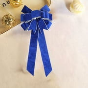 LanSuare Christmas Bows Outdoor Decorations, 24x10 Inches Large Christmas Tree Topper Bow, Velvet Wreath Bow with Glitter Gold Edge for Xmas Home Front Door Decor