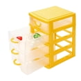 thumbnail image 5 of Plastic Storage Drawers Organizer, Small Plastic Storage Bins, Clear Plastic, 8X5 In, Desktop Sorting, Pink Framing, 1 Pc, 5 of 8