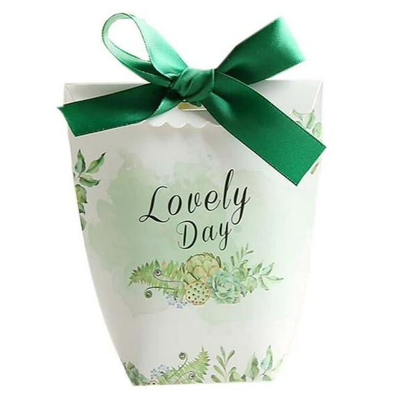 Panda Superstore  20 Piece Candy Favor Wedding & Birthday Decoration Party Gift Box - Plant