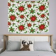 thumbnail image 2 of GZHJMY Tapestry Christmas Poinsettia Holly Flower Tapestry Wall Hanging Decorative Wall&nbsp;Blanket&nbsp;Bedding Tapestry for Bedroom Living Room Dorm 60"x51" Gift Decor, 2 of 7