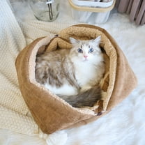 Tiberpet Kitten Cat Nest Foldable Pet Bed Soft Warm for All Seasons,Pet Nest Cat Dog Indoor Nest for Double-Sided and Machine Washable
