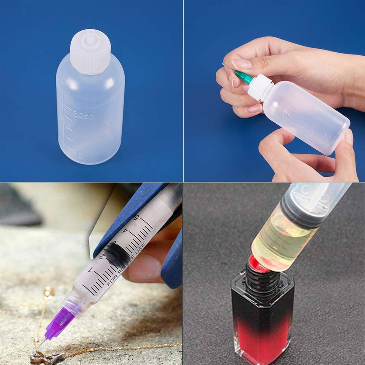 23Pack Multi Purpose DIY Precision Tip Applicator Bottles Needle