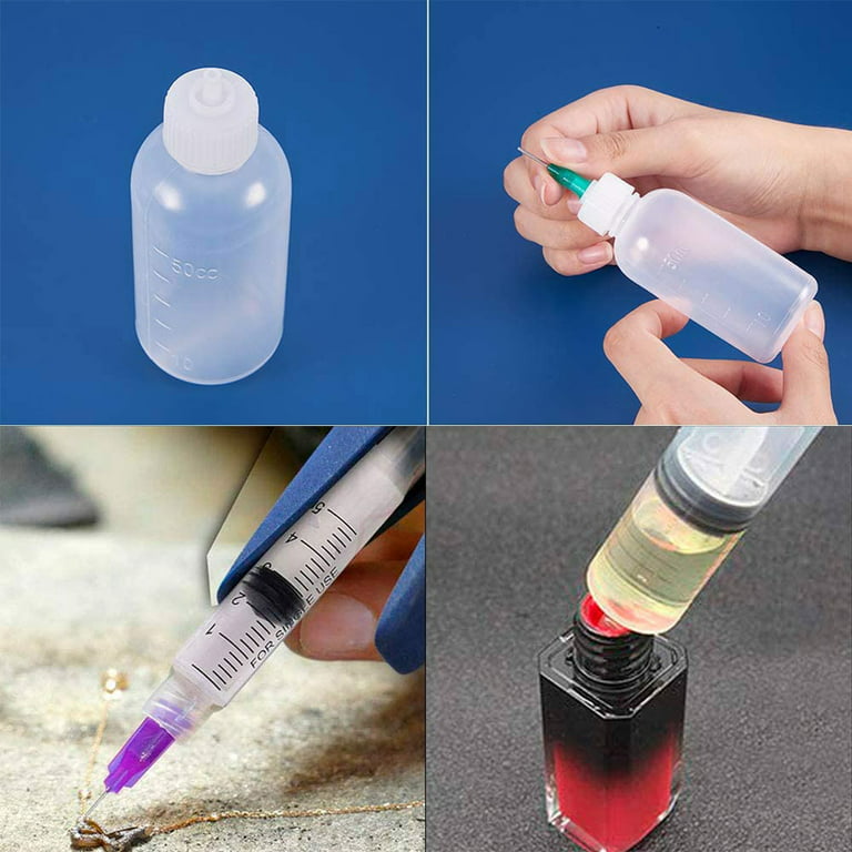 DEPEPE 24pcs 30ml Needle Tip Glue Bottle, Plastic Dropper Bottles,  Applicator Bottles, Precision Tip Applicator Bottle and 8 Color Tips for  DIY Quilling Craft, Acrylic Painting, with 5 Funnel