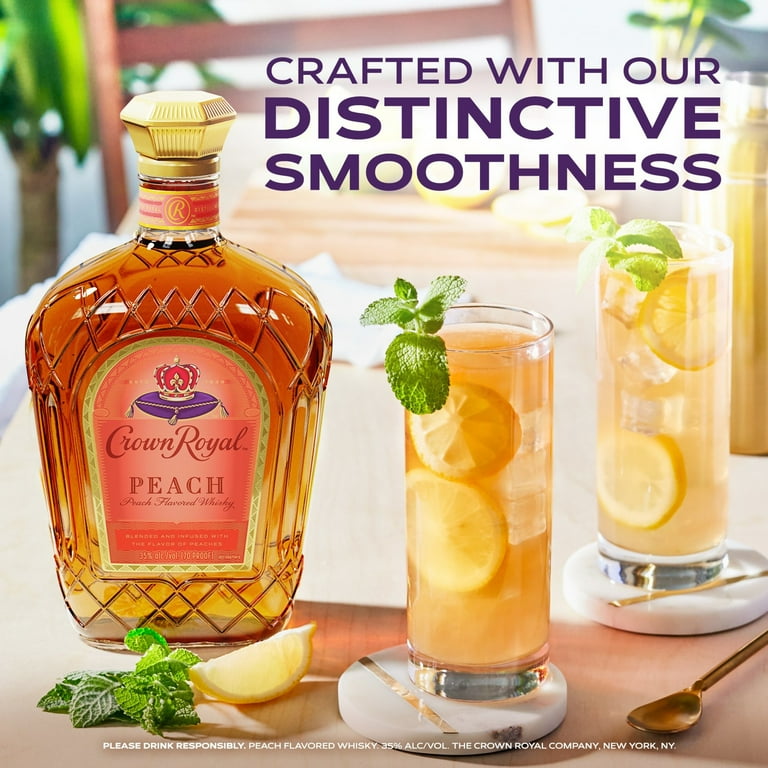 Crown Royal Peach Flavored Whisky, 750 mL, 35% ABV - Walmart.com